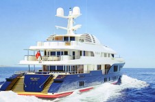 Yacht SYCARA V - Stern View Rendering